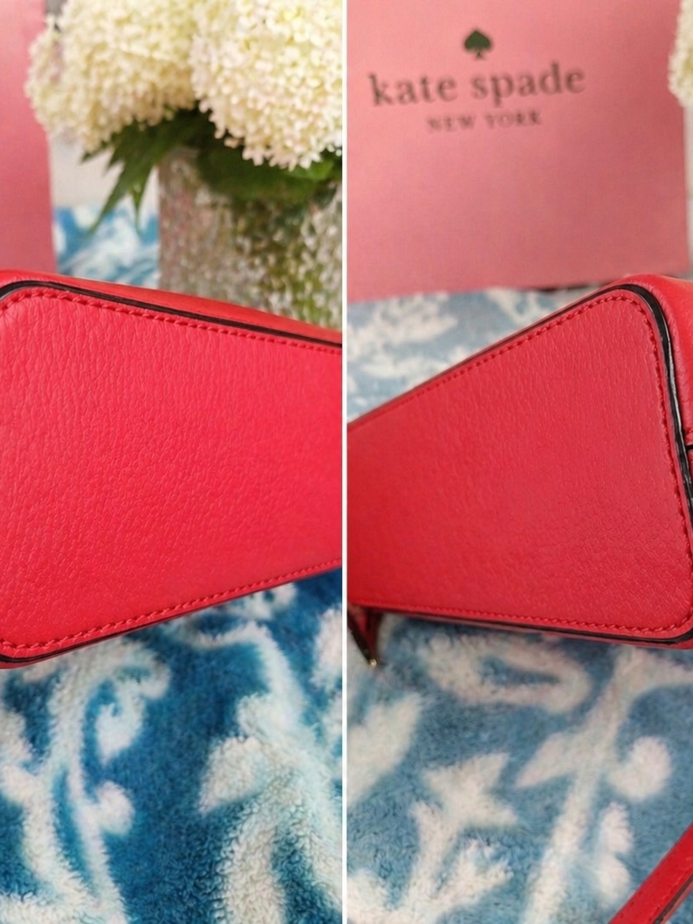 Kate Spade New York Red Leather Crossbody Bag EUC - Picture 3 of 7